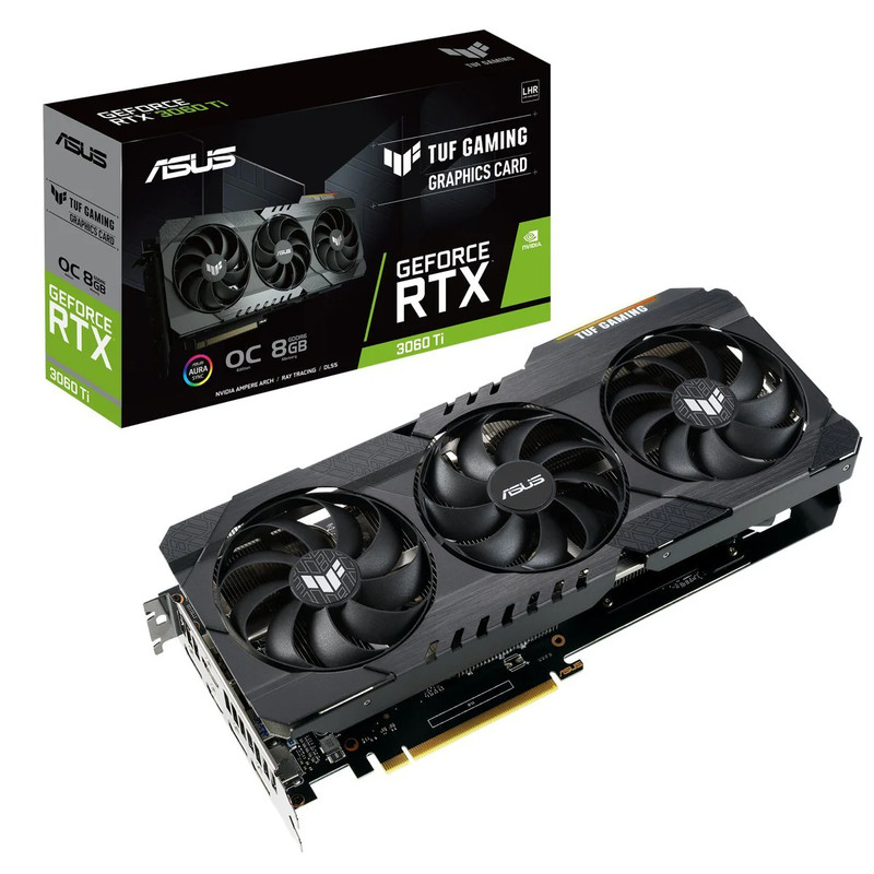 Asus TUF Gaming GeForce RTX 3060 Ti V2 OC Edition 8GB GDDR6 Graphics Card - كرت الشاشة